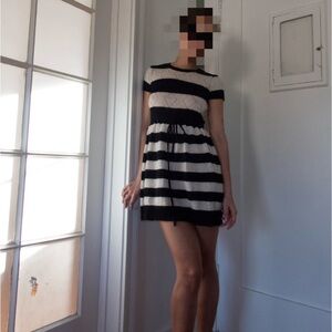2010s H&M striped wool mini dress